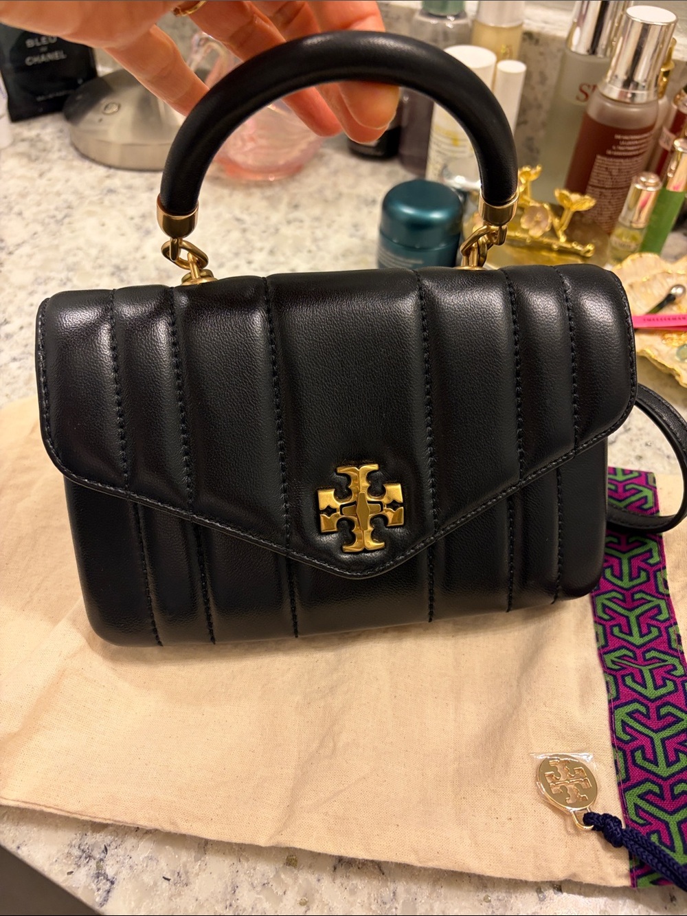 Tory Burch Kira Small Quilted Leather Satchel - Picture 2 of 6